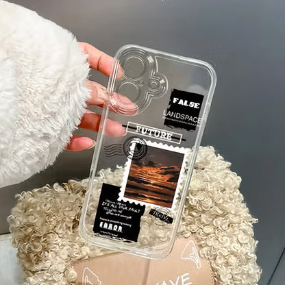 Sunset Sea Mobile Phone Case Suitable for iPhone 16/15/14 Transparent Full Cover