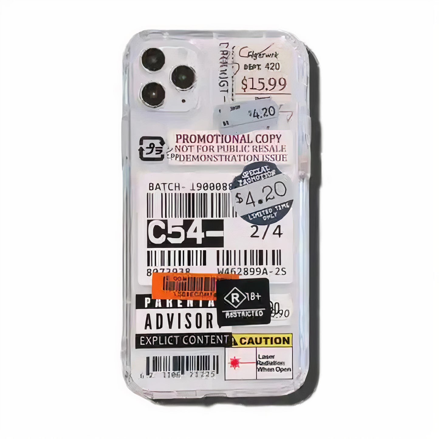 Fashion Stamp Label Barcode Phone Case Compatible with Iphone